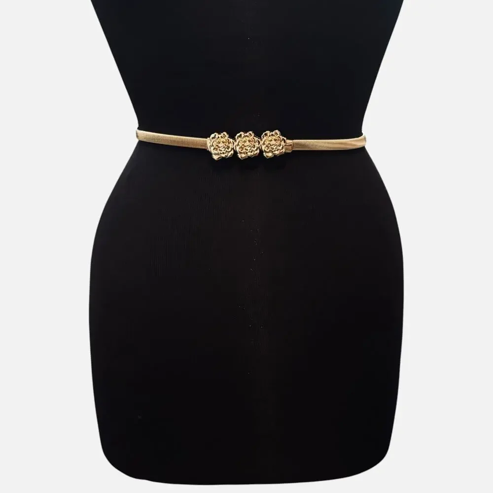 Rosette Stretch Metal Belt